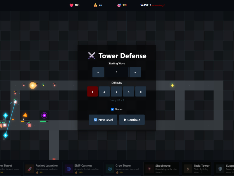 Quantum Grid - Tower Defense
